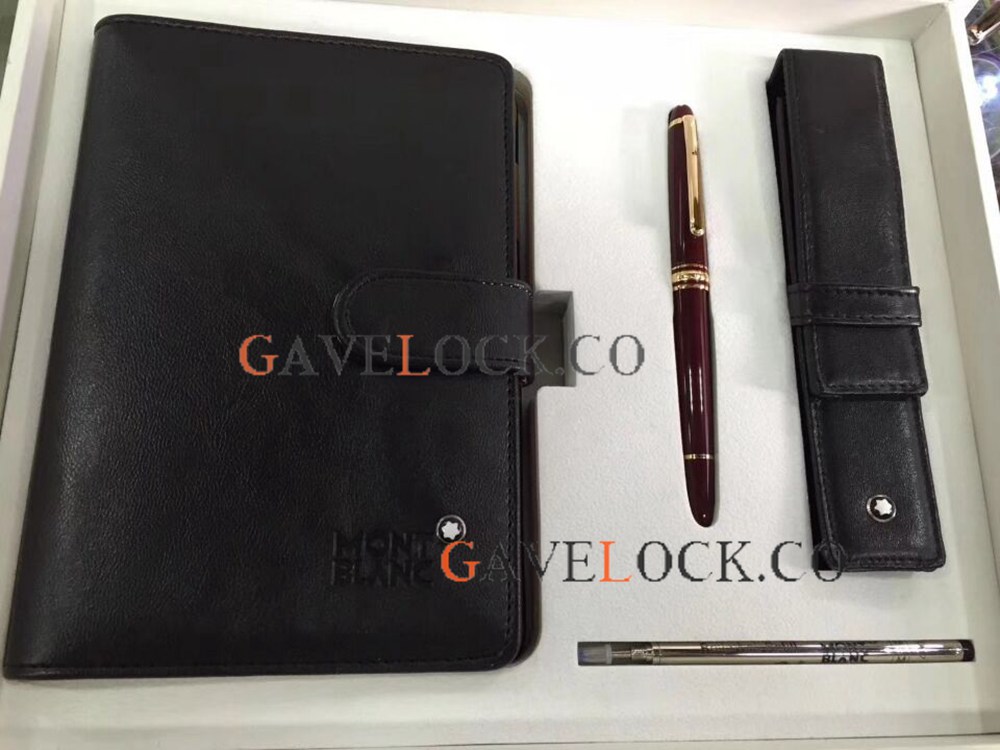 Replica Mont Blanc Meisterstuck Rollerball Pen and Montblanc Notebook Set